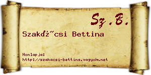 Szakácsi Bettina névjegykártya