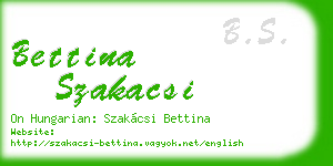 bettina szakacsi business card