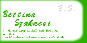 bettina szakacsi business card